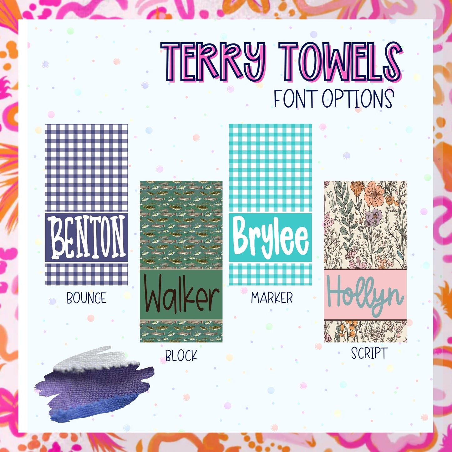 Beach Towels (multiple print options)  ETA to LFB April