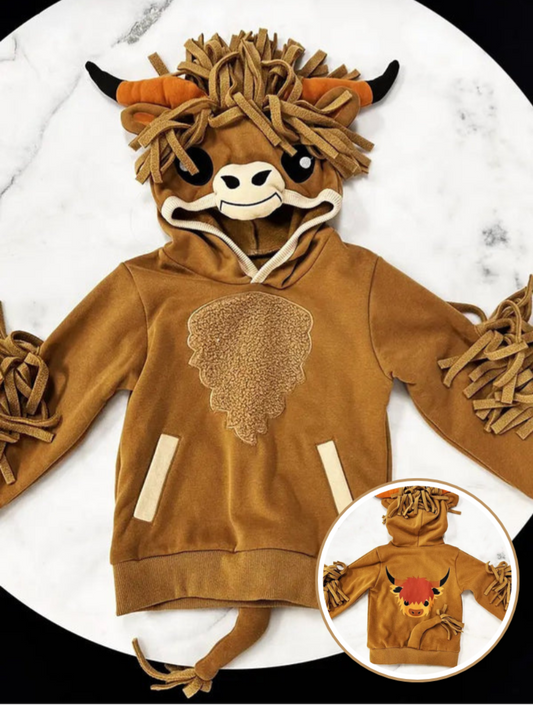 RTS Highland Cow Costume Pullover
