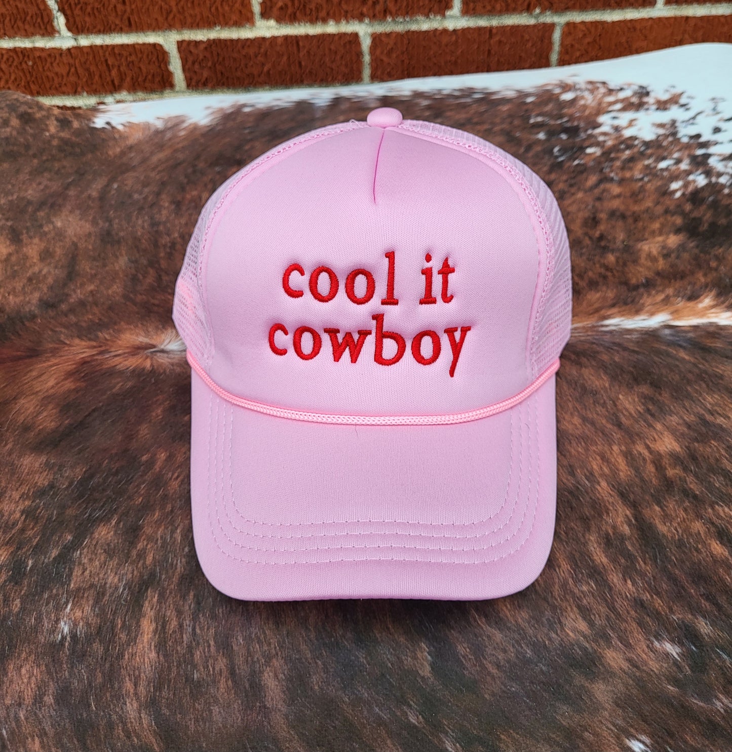 RTS Cool It Cowboy Light Pink Trucker Hat