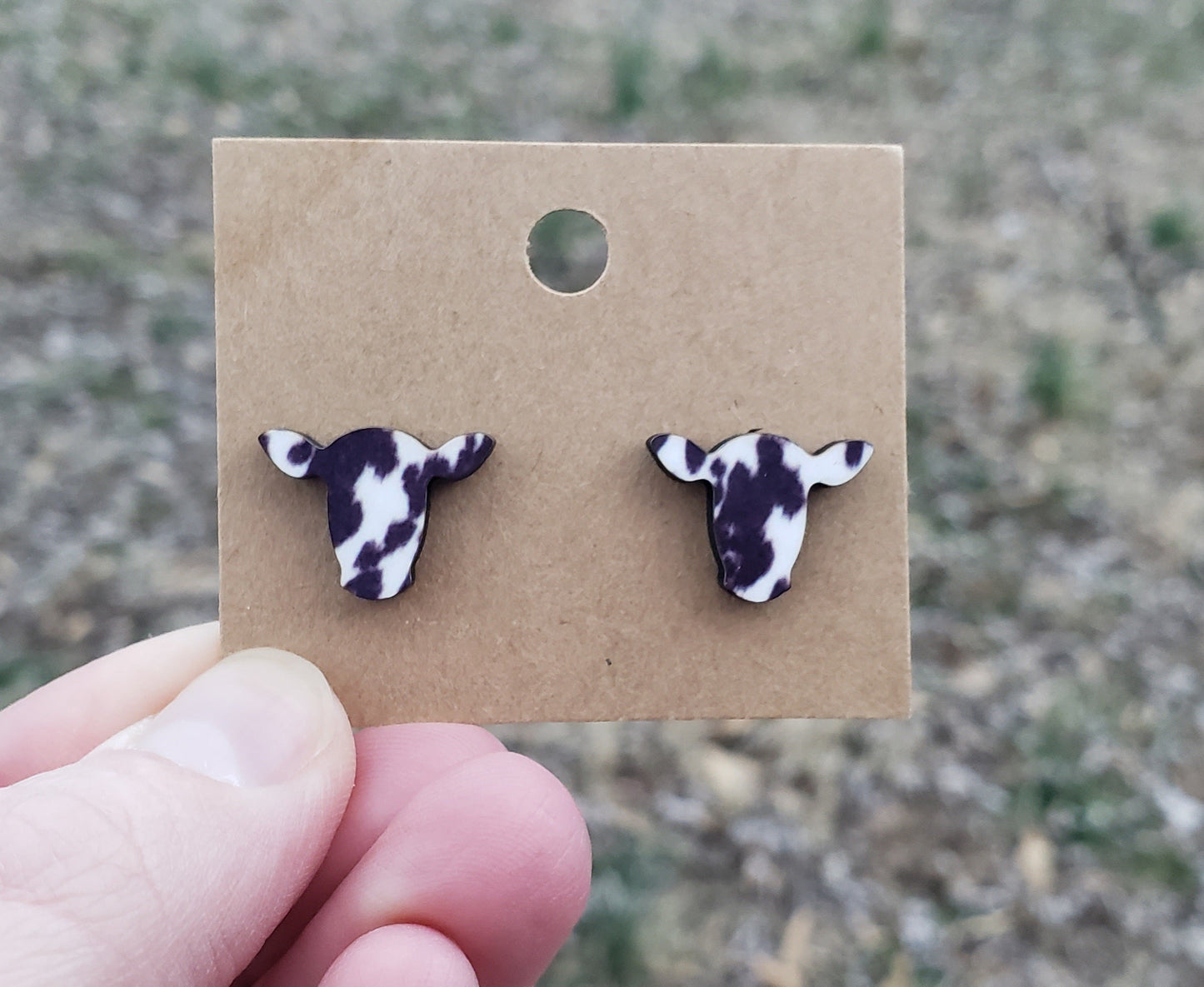 RTS Cow Head Earring Studs
